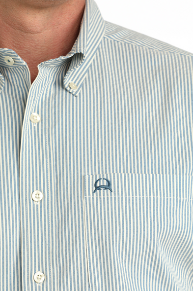 CINCH BLUE STRIPE PRINT - MENS SHIRT  - MTW1704166