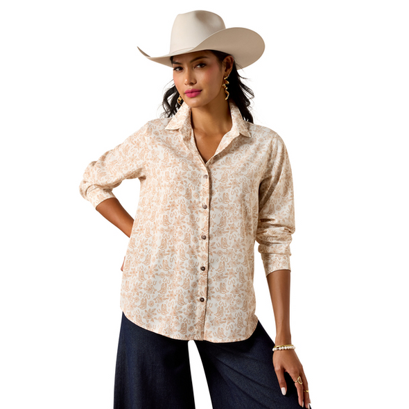 ARIAT HOMESTYLE BOOTS 'N' ROSES - LADIES SHIRT  - 10073655