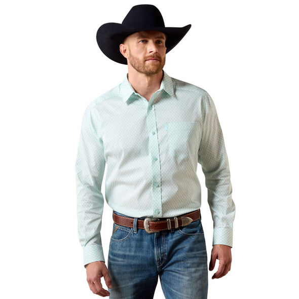 ARIAT BLUE GLOW SOUTHWEST CROSSES - MENS SHIRT  - 10073897