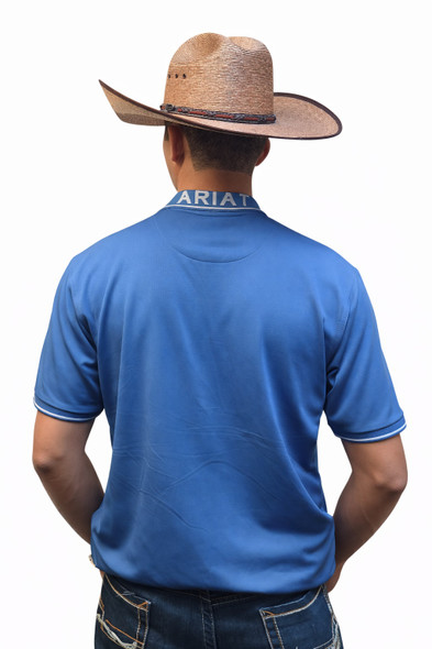 ARIAT LOGO TEK TRU NAVY - MENS POLO  - 10080784
