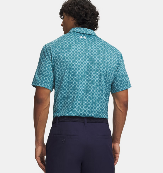 UNDER ARMOUR MATCHPLAY BLUE HAZE PRINT - MENS POLO  - 6009800-467