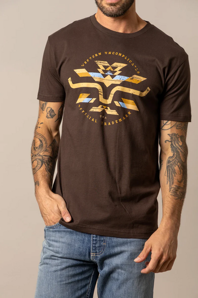 KIMES RANCH CIRCULAR SERAPE DARK CHOCOLA - MENS TEE  - MSH0000168