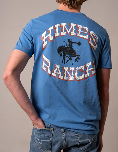 KIMES RANCH LUCKY B BUCKING MID BLUE - MENS TEE  - MSH0000222