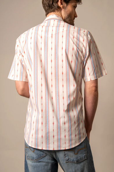KIMES RANCH SONNY BRICK RED AZTEC PRINT - MENS SHIRT  - MDS0000089