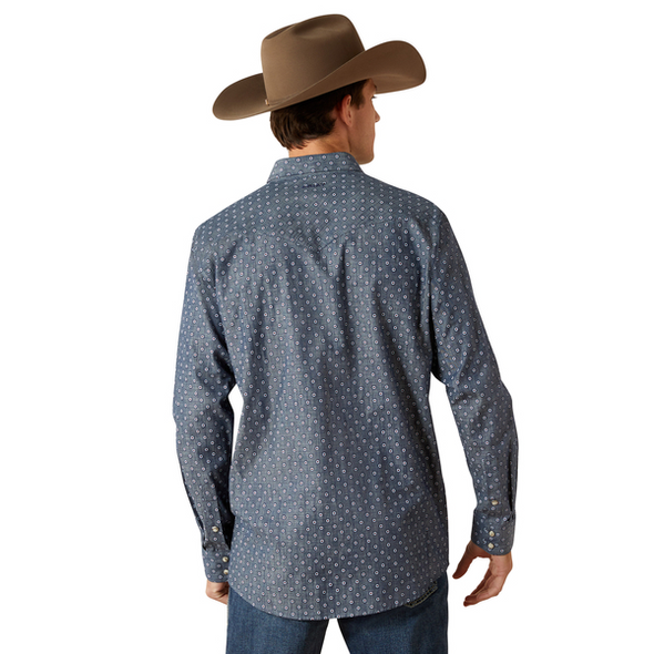 ARIAT TRIP FITTED CHAMBRAY PRINT - MENS SHIRT  - 10062175