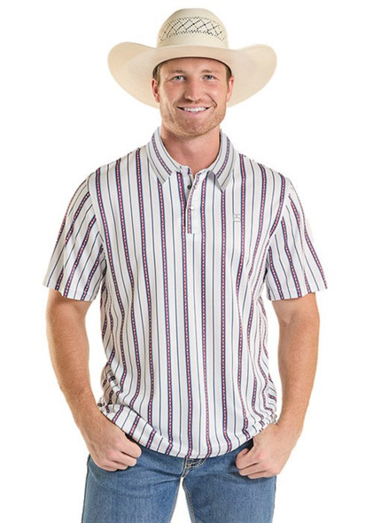 PANHANDLE SLIM BLUE STRIPE SNAP - MENS POLO  - TM51T08980