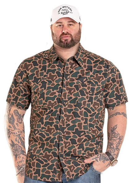 ROCK & ROLL KOW WETZEL TEK CAMO TAN - MENS SHIRT  - BMN3S09640