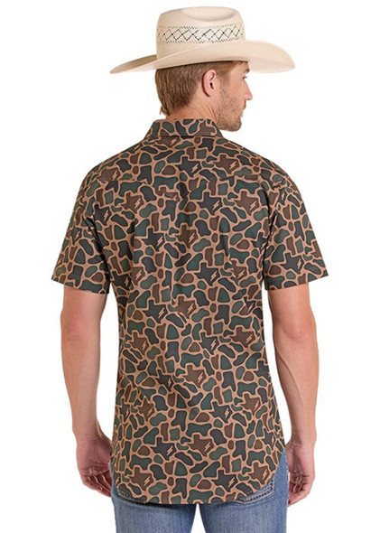 ROCK & ROLL KOW WETZEL TEK CAMO TAN - MENS SHIRT  - BMN3S09640