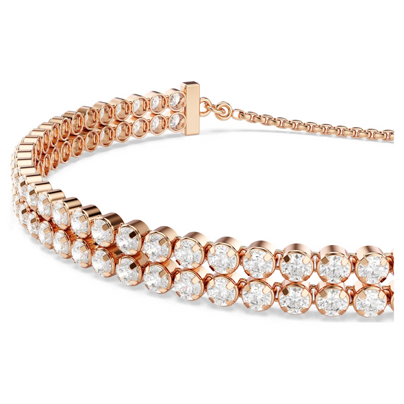 SWAROVSKI MATRIX TENNIS ROUND ROSE GOLD - ACCESSORIES JEWELRY BRACELET - 5677823