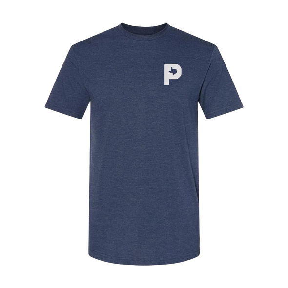 PONCHO  THE FENCE LINE NAVY - MENS TEE  - THE FENCE LINE