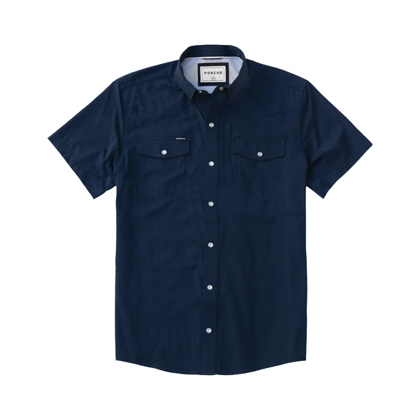 PONCHO  DEL MAR NAVY - MENS SHIRT  - DEL MAR
