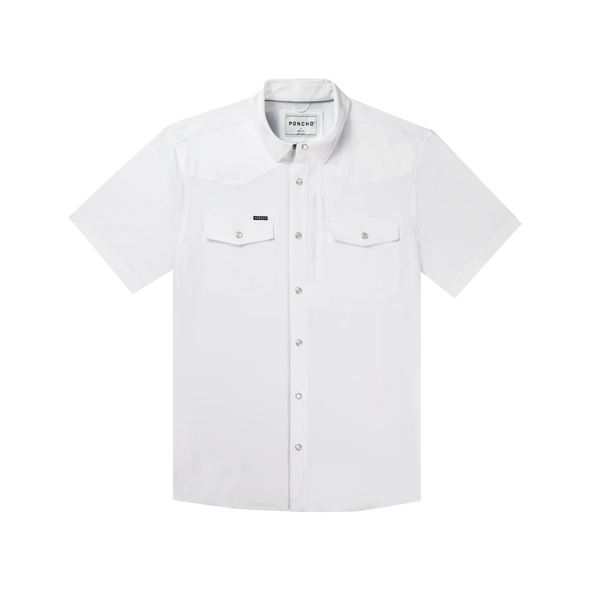 PONCHO  DEL RIO WHITE - MENS SHIRT  - DEL RIO