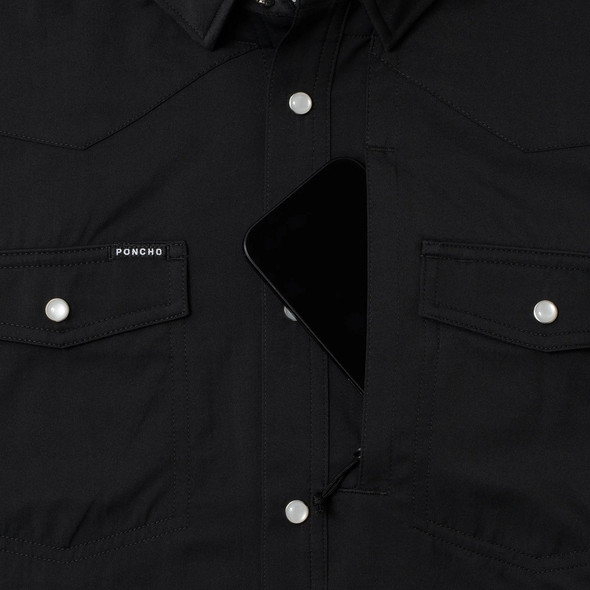 PONCHO  THE BANDERA BLACK - MENS SHIRT  - THE BANDERA