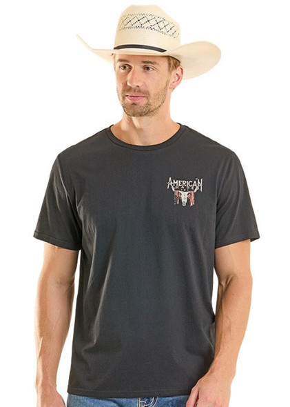 ROCK & ROLL AMERICAN MADE BLACK - MENS TEE  - BU21T08871