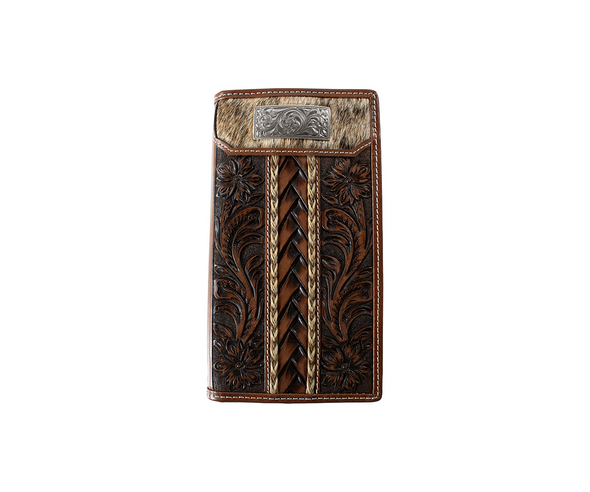 HORSEHAIR EMBOSSED BROWN - ACCESSORIES WALLET  - D250018202