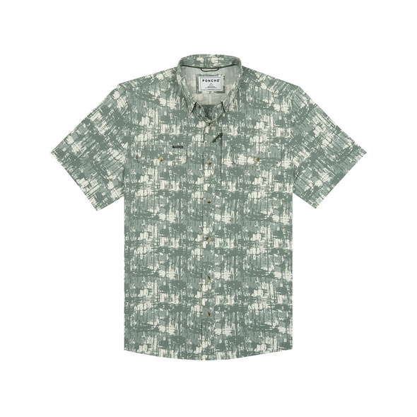 PONCHO  GREEN SWAMP CAMO - MENS SHIRT  - THE CHICKEN ON A HOOK