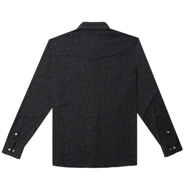 PONCHO  PAT GARRETT BLACK FLORAL PRINT - MENS SHIRT  - THE PAT GARRETT