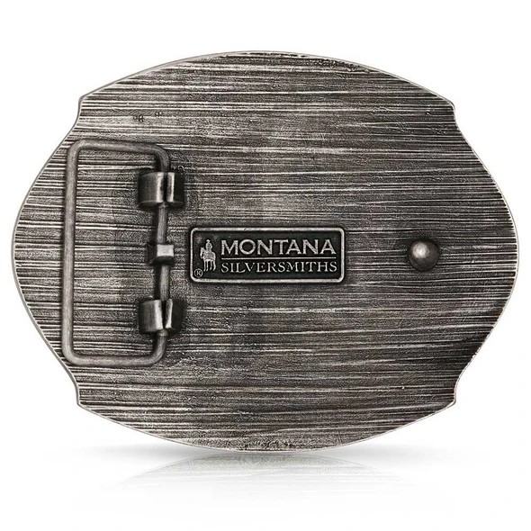 ATTITUDE BY MONTANA SILVERSMITHS COWBOY UP BULL RIDER - ACC BUCKLE  - A1031P