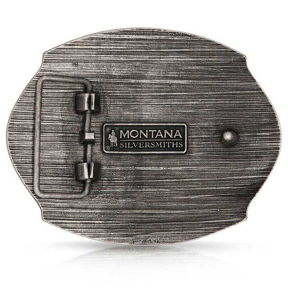 ATTITUDE BY MONTANA SILVERSMITHS COWBOY UP BULL RIDER - ACC BUCKLE  - A1031P