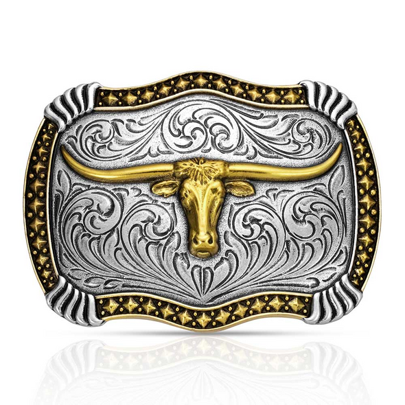 ATTITUDE BY MONTANA SILVERSMITHS LONGHORN LEGACY - ACC BUCKLE  - A1072P