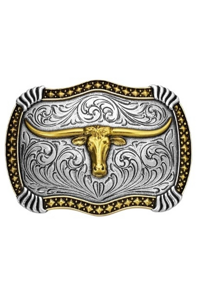 ATTITUDE BY MONTANA SILVERSMITHS LONGHORN LEGACY - ACC BUCKLE  - A1072P