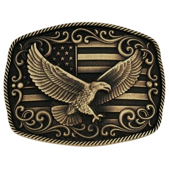 ATTITUDE BY MONTANA SILVERSMITHS SENTINEL EAGLE ANTIQUE BRONZE - ACC BUCKLE  - A1088C