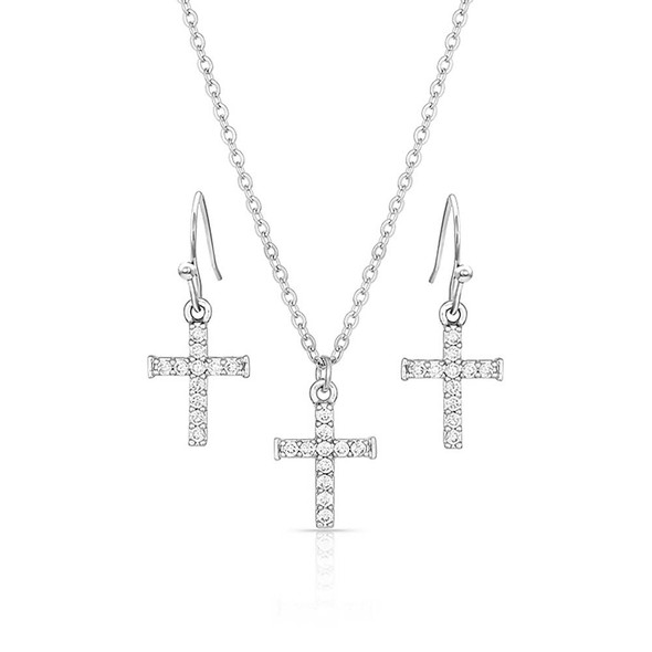 MONTANA SILVERSMITHS UNWAVERING CROSS JEWLERY SET - ACCESSORIES JEWELRY SET - JS4543