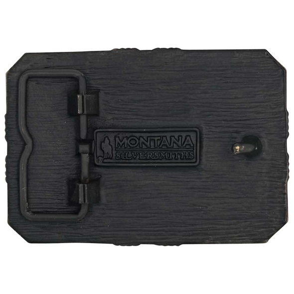 ATTITUDE BY MONTANA SILVERSMITHS EAGLE & FLAG BRASS BUCKLE - ACC BUCKLE  - A947C