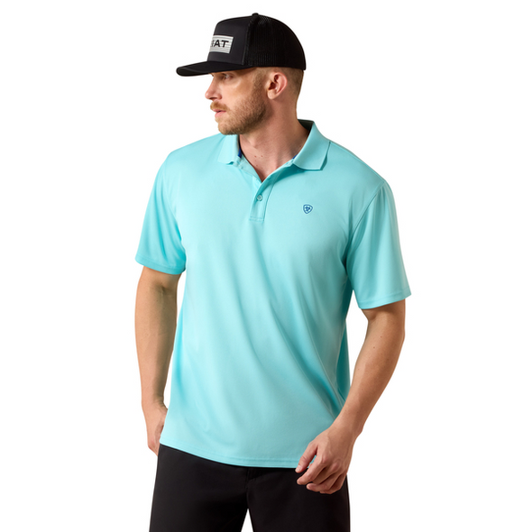 ARIAT TEK ANGEL BLUE - MENS POLO  - 10073481