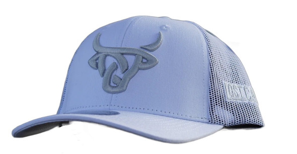LOST CALF WHITE ON WHITE 3D STITCH LOGO - HATS CAP  - WHITE CATTLE