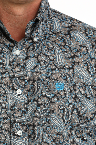 CINCH BLACK PAISLEY PRINT - MENS SHIRT  - MTW1111522