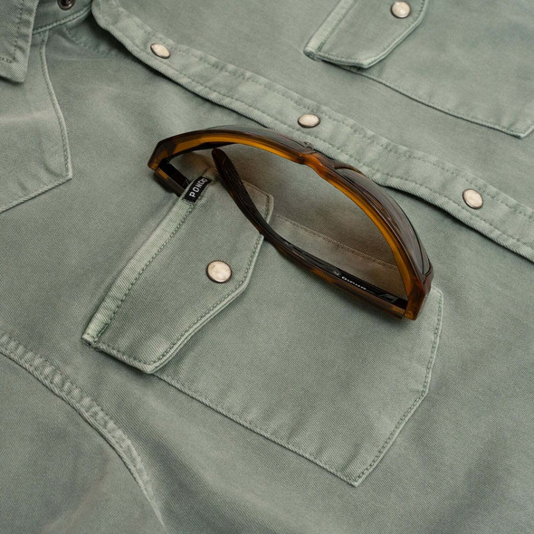 PONCHO  VENTURA SAGE BRUSH DENIM - MENS SHIRT  - THE VENTURA
