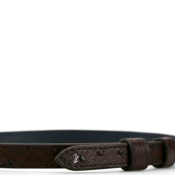 TONY LAMA CHOCOLATE OSTRICH HATBAND - HATS ADD-ONS  - S1021OHCH