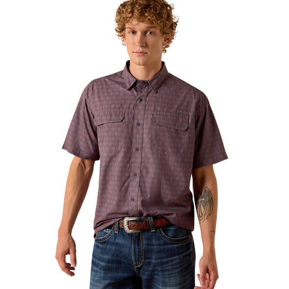 ARIAT VENTEK OUTBOUND BLACK PRINT - MENS SHIRT  - 10073428