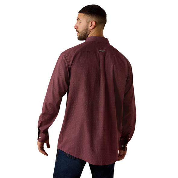 ARIAT WF RED MAHOGANY DOT PRINT - MENS SHIRT  - 10073682