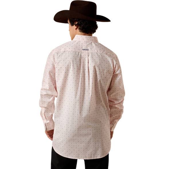 ARIAT WF BARELY PINK GEO PRINT - MENS SHIRT  - 10073690