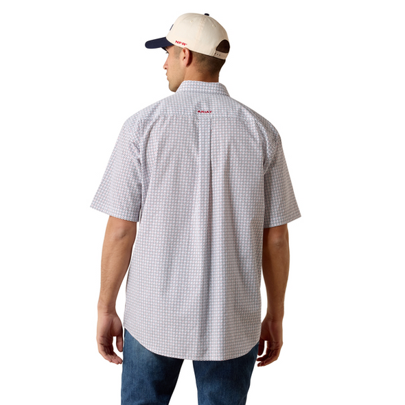 ARIAT BRITTON WHITE GEO PRINT - MENS SHIRT  - 10073591