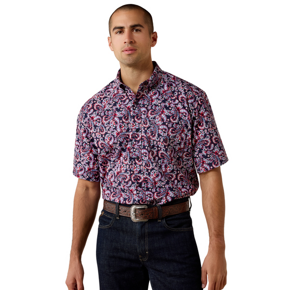 ARIAT EVENING BLUE PAISLEY PRINT - MENS SHIRT  - 10073590