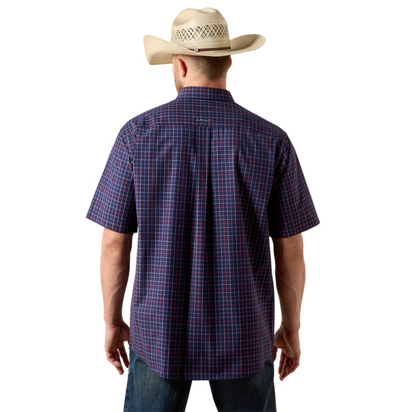 ARIAT PRO SERIES BLUE CHECK PRINT - MENS SHIRT  - 10073603