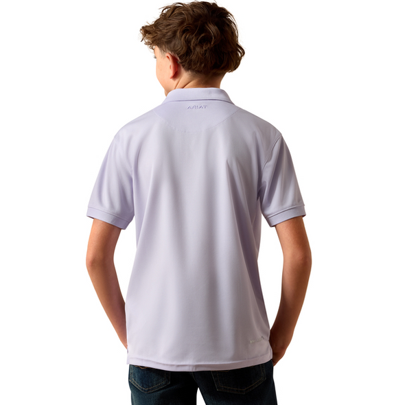 ARIAT TEK PURPLE HEATHER POLO - KIDS BOYS POLO - 10073485