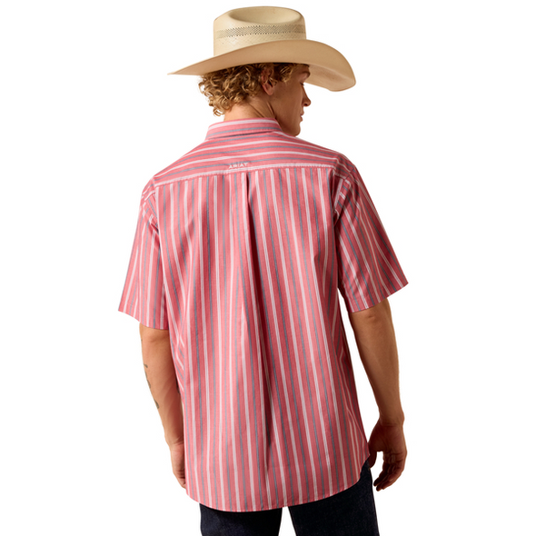 ARIAT PRO BOBBY HIBISCUS RED STRIPE - MENS SHIRT  - 10073604