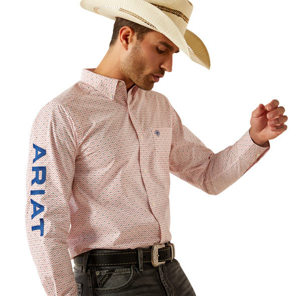 ARIAT TEAM PRIMO FITTED RED - MENS SHIRT  - 10054725