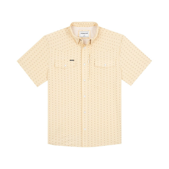 PONCHO  THE LIBERTY BELL YELLOW PRINT - MENS SHIRT  - THE LIBERTY BELL