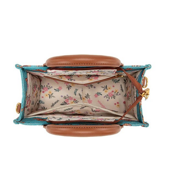 WRANGLER RODEO ICONS CANVAS TURQUOISE - LADIES PURSES  - WG524-8120STQ