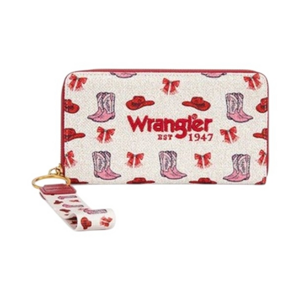 WRANGLER RODEO ICON PINK PRINT WALLET - ACCESSORIES WALLET  - WG524-W006PK