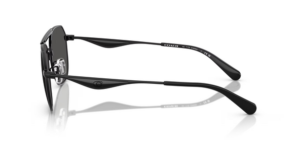 COACH CAE80 SATIN BLACK / BLACK W/ G - SUNGLASS COACH  - 7178939387