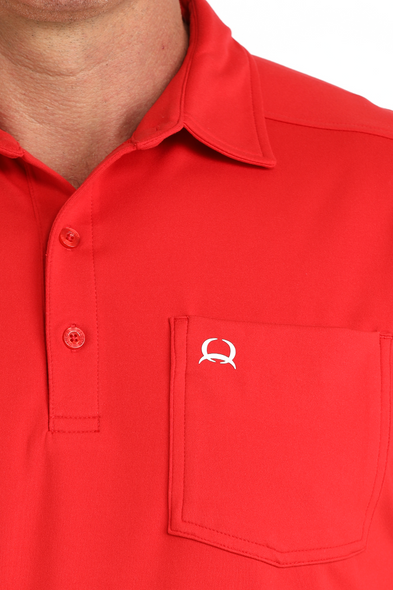 CINCH ARENAFLEX SOLID RED PRINT - MENS POLO  - MTK1874004