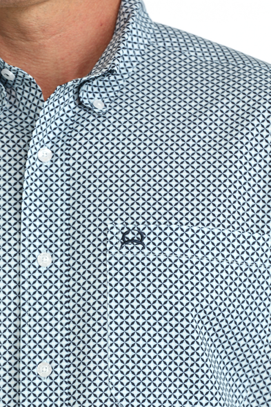 CINCH LIGHT BLUE GEOMETRIC ARENAFLEX - MENS SHIRT  - MTW1704171