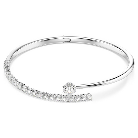 SWAROVSKI MATRIX BANGLE, ROUND SILVER - ACCESSORIES JEWELRY BRACELET - 575357