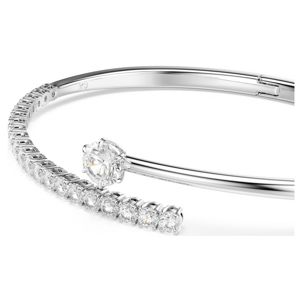 SWAROVSKI MATRIX BANGLE, ROUND SILVER - ACCESSORIES JEWELRY BRACELET - 575357